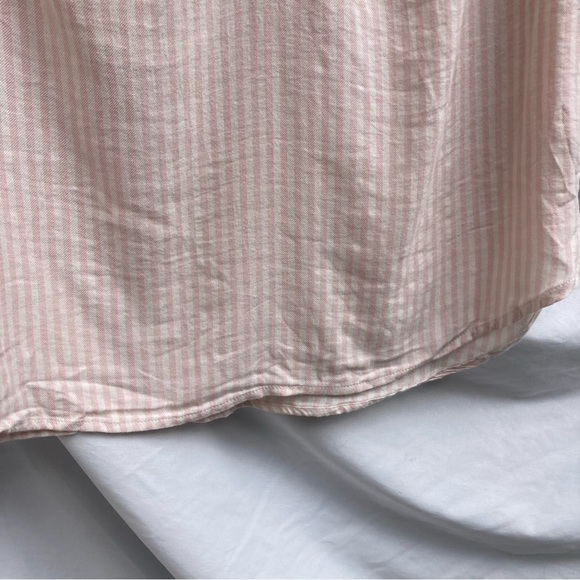 Aerie NWT pale pink striped tunic with ruffle collar, size XL - Picture 5 of 10